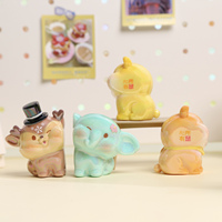 Figurine magnétique d'animaux amoureux câlinant, statue de couple d'animaux mignons, décoration de bureau, cadeaux pour les amoureux