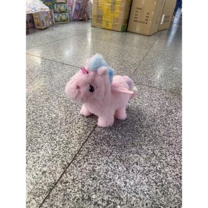 Peluche de Pegaso Colorido con Cuerno de Unicornio de Plástico, Camina y Emite Sonidos, Juguete Eléctrico de Peluche para Niños - Product Image 5
