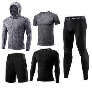 Conjunto Esportivo de Fitness 5 Peças, Roupas de Treino Masculinas para Corrida e Basquete, Secagem Rápida, Personalizável para Musculação - Product Image 3