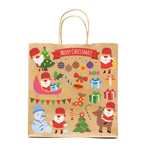 Bolsa de papel temática navideña Embalaje con logotipo personalizado <span class=keywords><strong>Noel</strong></span> Sachet para leche Sushi Jelly Gifts - Product Image 5