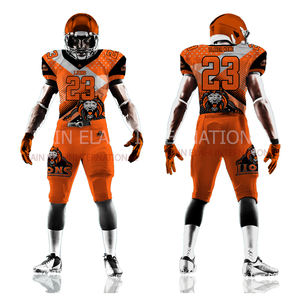 Uniformes de fútbol americano personalizados de alta calidad Unisex de talla grande nuevo diseño de secado rápido transpirable manga corta práctica Jersey - Product Image 1