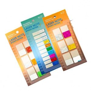 High Quality Shiny Index Tab Labels Students Adhesive Marker Classification Loose-Leaf Labels <b>Sticky</b> <b>Notes</b> for Learning Office - Product Image 6