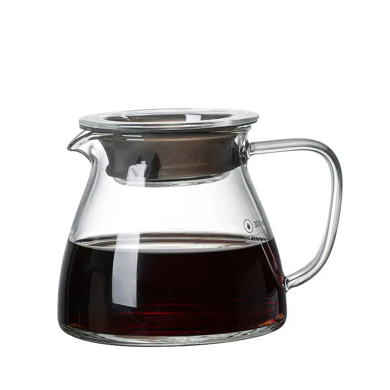 Caffettiera in borosilicato personalizzata personalizzata con tazza filtro caffettiera in vetro addensato per caffè fatta in casa.