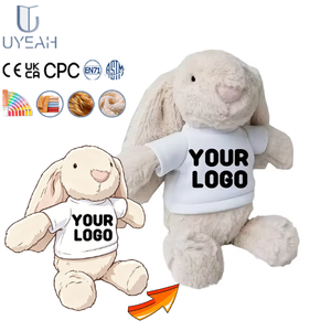 Fábrica Uyeah OEM/ODM, Peluche <span class=keywords><strong>de</strong></span> Conejo con Logotipo Personalizado, Diseño <span class=keywords><strong>de</strong></span> Marca, Peluche Suave Personalizado, Muñeco <span class=keywords><strong>de</strong></span> Peluche <span class=keywords><strong>de</strong></span> Conejo <span class=keywords><strong>de</strong></span> Pascua - Product Image 1
