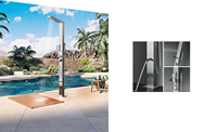 2025 nouveau Design moderne #304 finition brossée en acier inoxydable douche piscine pluie extérieur panneau de douche colonne S311