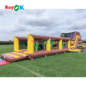Carrera de obstáculos inflable grande comercial para juegos de niños Carrera inflable de obstáculos a la venta - Product Image 1