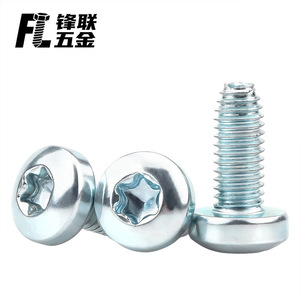Tornillos Autorroscantes Fenglian M2 M6 Grado 10.9, Cabeza Redonda, Rosca Triangular, Recubrimiento de Zinc Azul/Blanco, Tornillo de Bloqueo Autorroscante - Product Image 3