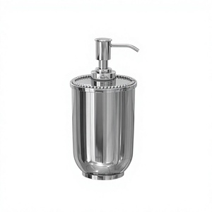 Dispensador de Jabón y Loción de Acero Inoxidable con Diseño Redondo y Elegante para Baños Modernos, Decoración del Hogar - Product Image 1