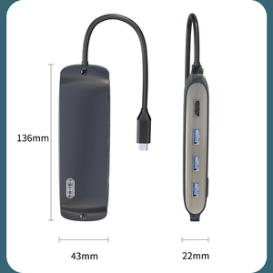 Trạm Nối <span class=keywords><strong>Hub</strong></span> Loại C 8 Trong 1 HD-MI Sạc Nhanh <span class=keywords><strong>Hub</strong></span> Usb C USB3.0 RJ45 1000M Đầu Chia USB TF SD - Product Image 6