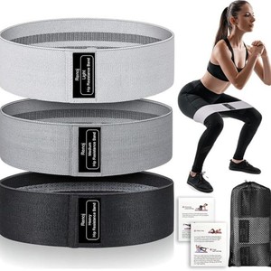 Bande de résistance pour yoga, ceinture élastique tricotée de force moyenne pour l'entraînement de Pilates et les exercices d'étirement - Product Image 3