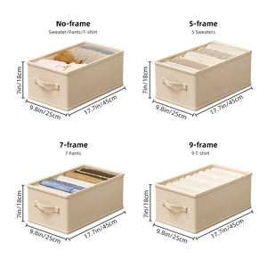 Новый складной органайзер для хранения джинсов, ящик для нижнего белья, коробка для хранения футболок для гардероба, хранение бытовой одежды на молнии - Product Image 2