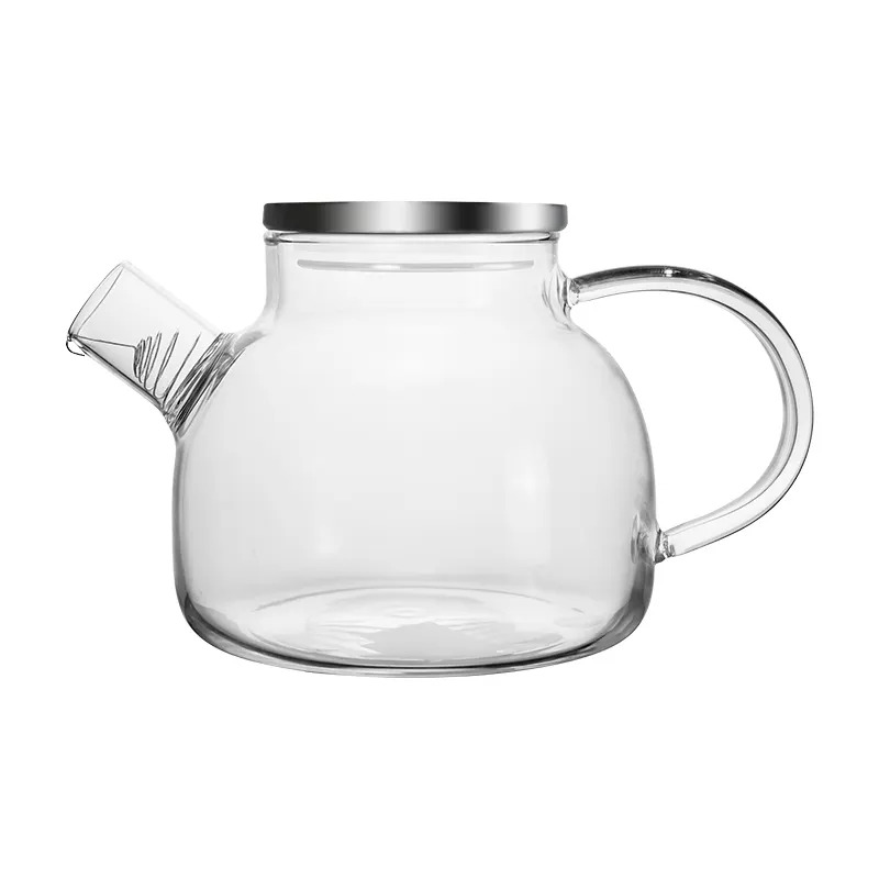 Bouilloire à thé en verre avec infuseur et tasses, résistant à la chaleur, capacité de 1000mL