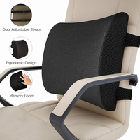 Coussin de dossier ergonomique 2026 en mousse à mémoire de forme et gel PU, lavable, antidérapant, pour soulager les douleurs lombaires, avec housse en maille pour le soutien de la colonne vertébrale