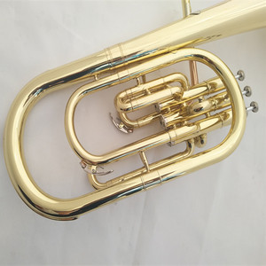 Vente en gros/OEM/prix d'usine laiton populaire Instrument occidental débutants trois cor ténor droit mi bémol natation or étudiant adulte musique bugle - Product Image 4
