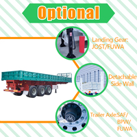 Offre Spéciale 40/60 Camion à benne basculante Paroi latérale avant Benne arrière Benne à 3 essieux Remorque à benne basculante semi-remorque à benne basculante latérale