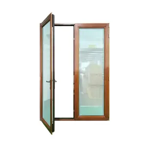 Chinese suppliers hand-operated aluminum double glazing casement door