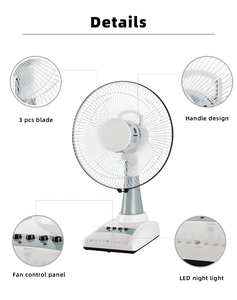 Chất Lượng Cao 14 Inch Pin Bảng <span class=keywords><strong>Fan</strong></span> Hâm Mộ 7000MAh Với 20Pcs Sáng LED Ánh Sáng Cho Văn Phòng Hộ Gia Đình, 3-Tốc Độ Có Thể Sạc Lại Bảng <span class=keywords><strong>Fan</strong></span> Hâm Mộ - Product Image 2