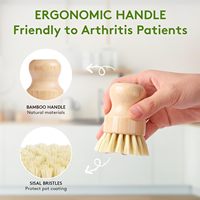 Kit de brosses de nettoyage pour vaisselle en bois avec logo personnalisé, poils doux, brosse à casseroles durable, brosse à casseroles en bois naturel pour la cuisine