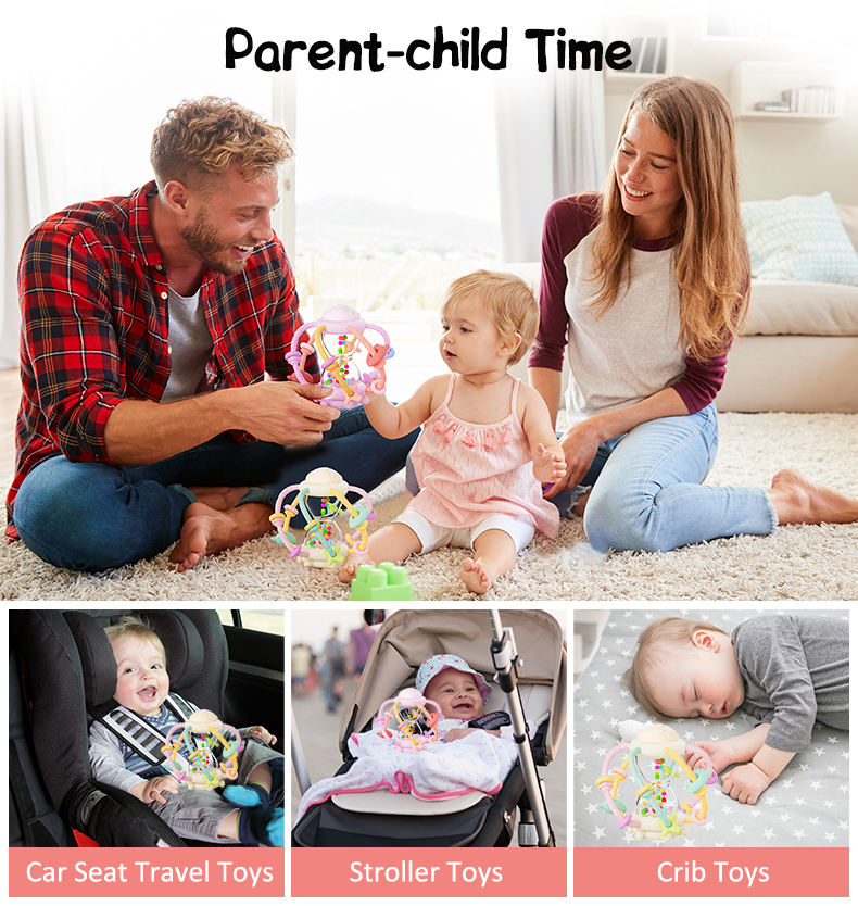 Teether Autism KEAN Kids Bpa Free Silicone Musical Shake Rattle Hourglass Teether ...