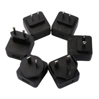   Adaptateur secteur interchangeable 5V 12V avec prise détachable, certifié FCC CE KC GS PSE SAA RCM