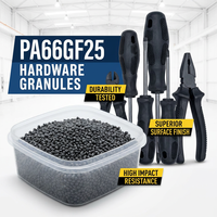 Resina de Poliamida Bergman PA66 GF25, Certificada ISO9001, Moldeable en Negro para Sistemas de Rotura Térmica, Accesorios Automotrices y Electrónicos