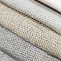 Tissu d'ameublement en coton lin teint en fil tricoté avec fonction occultante pour la décoration intérieure rideaux canapés lin polyester mélange
