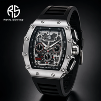 [MOQ 50] ROYAL SCHMIED Vente en gros de montres mécaniques automatiques squelette personnalisées pour hommes avec bracelet en silicone CE RoHS