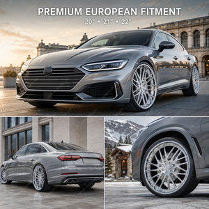 Jantes forgées à profil profond concave 20 21 22 pouces, couleur argent platine, 5x112 5x130 CB66.5 74.1, compatibles avec les SUV de luxe allemands et les berlines performantes - Product Image 2