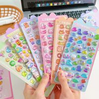Autocollants en PVC en relief 3D, magnifiques, en forme de diamant, pour enfants, filles, décoratifs, fabriqués en Chine, vente en gros