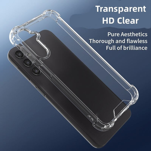 Cover per Telefono di Lusso con 4 Angoli Airbag Antiurto in Acrilico TPU Trasparente Anti-Ingiallimento per <span class=keywords><strong>Samsung</strong></span> <span class=keywords><strong>S23</strong></span> S24 S25 S26 Plus Ultra - Product Image 4