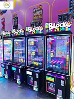 Jeu d'arcade à monnayeur de blocs à empiler et à colliser, machine de jeu à prix par collision et empilage de blocs, idéale pour les parcs d'attractions.