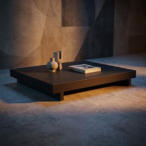 Outdoor <b>Aluminum</b> Square Coffee <b>Table</b>-UV-Resistant Waterproof Durable Minimalist Design - Product Image 4