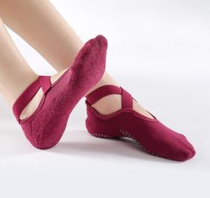 Meias De Algodao De Bandagem Antiderrapantes Fitness Ideais Para Pilates Meias De <span class=keywords><strong>Danca</strong></span> De Bale Puro - Product Image 4