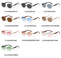 Lunettes de soleil sans monture personnalisées avec logo, bords taillés en diamant, charnière métallique Trident, design de créateur, vente en gros, mode homme femme