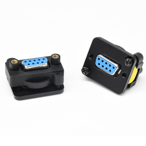 Connecteur droit à montage sur panneau DB9 Dsub 9 broches <span class=keywords><strong>RS232</strong></span> série femelle à femelle avec capuchons de protection en silicone - Product Image 2