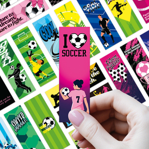 30Pcs <strong>Cool</strong> Soccer <strong>Bookmarks</strong>, Non-Stick Sports Style Page Markers, Football Reading <strong>Bookmarks</strong> for Kids Boys Girls - Product Image 6