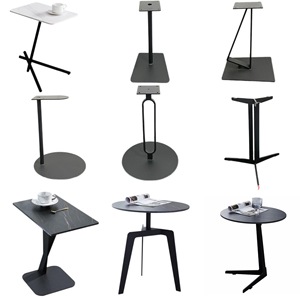 Small <b>Round</b> <b>Side</b> <b>Table</b> Marble Top <b>Black</b> Metal Base Living Room Coffee <b>Table</b> - Product Image 4