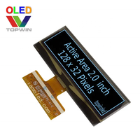 Fuente de la fábrica 2,0 "2,0 pulgadas 128x32 de baja potencia mini panel de la pantalla de oled con I2C SPI interfaz paralela ssd1309 2,3''
