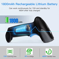Escáner de Código de Barras Inalámbrico Portátil YOKOSCAN BWM930, Sensor CMOS, Interfaz USB, Velocidad de Escaneo de 30 fps, Lector de Códigos 1D/QR, Negro, 1800 mAh