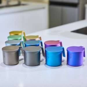 Gobelet en titane pur à spectre radiant pour la maison, le <span class=keywords><strong>camping</strong></span>, léger, rafraîchissant, coloré, avec bord roulé, soudure sans couture, vaisselle - Product Image 5