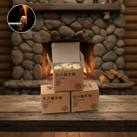 Allume-feu écologique en laine de bois Fatwood Fzmatch, résistant à la chaleur, pour barbecue au charbon de bois, facile à utiliser en extérieur