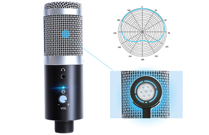 Professional Condenser Microphone Set with Stand for PC Computer <strong>USB</strong> <strong>Mic</strong> - Product Image 3