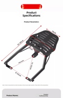 EVRIDE Support de coffre arrière universel en fer modifié pour véhicule électrique, support de remplacement/réparation pour porte-bagages de moto, Henan