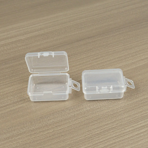 Q Mini Lock Transparent Plastic <b>Storage</b> <b>Box</b> Rectangle 5x3.5x2.3cm With Lid For <b>Small</b> Parts Hardware Jewelry - Product Image 1