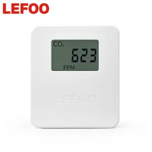 LEFOO NDIR Sensor LCD lampu latar 86 kotak metode pemasangan sensor pendeteksi gas karbon dioksida dalam ruangan pemancar Co2