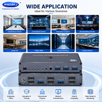 Commutateur KVM Hardrock 8K 60Hz HDMI2.1 DP 4 ports USB3.0, 2 ordinateurs partagent 1 souris/clavier/moniteur, gris titane, aluminium, en stock