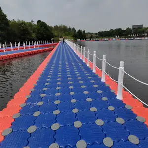 Customized Color Hdpe Simple Assembly Floating Dock Platform Walkways Modular Boat Jet Ski Pontoon Free Accessories Floatin