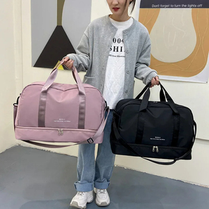 Travel Waterproof Duffel Gym Tote Bag Carry on Overnight for Women with Trolley Sleeve Wet Pocket - Product Image 3