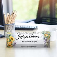 Plaque personnalisée avec nom pour table de bureau, au Design Unique, sur le bloc de verre acrylique transparent, décoration de bureau