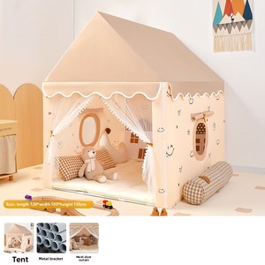 <span class=keywords><strong>Tente</strong></span> de jeu intérieure en plastique pour enfants avec lit séparé pour garçons et filles, château de jeu pour bébé, base secrète - Product Image 6